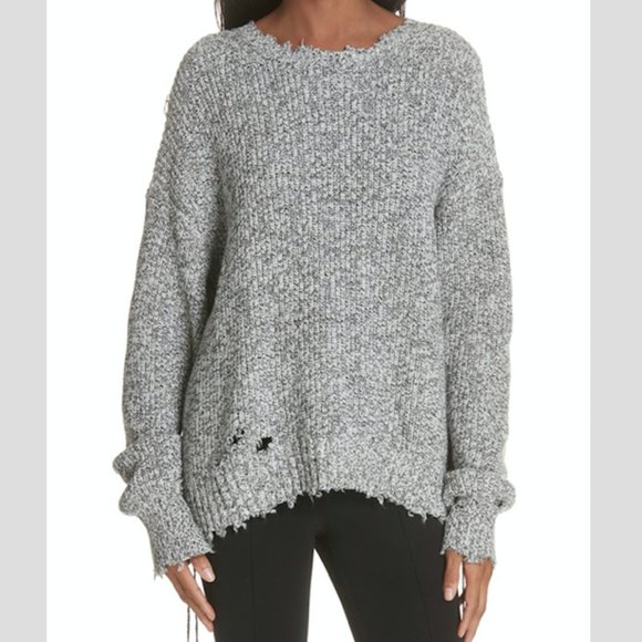 Helmut Lang Sweaters - Helmut Lang Distressed Sweater